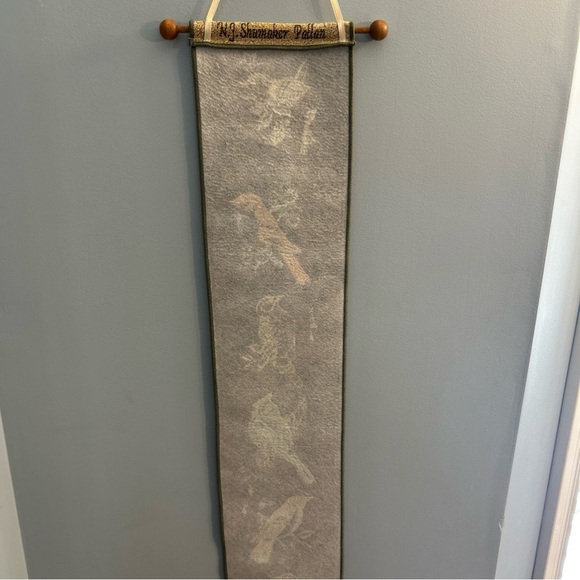 NJ Shumaker Pattan Welcome Wall Hanging Door Tapestry Banner Home Decor Birds - Picture 7 of 7